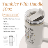 Christian Gifts for Women, Inspiration Gifts Tumbler 40oz Stainless Steel Insulated with Handle and Straw - Mother's Day Birthday Religious Gifts for Mom, Friend, Sister, Grandma